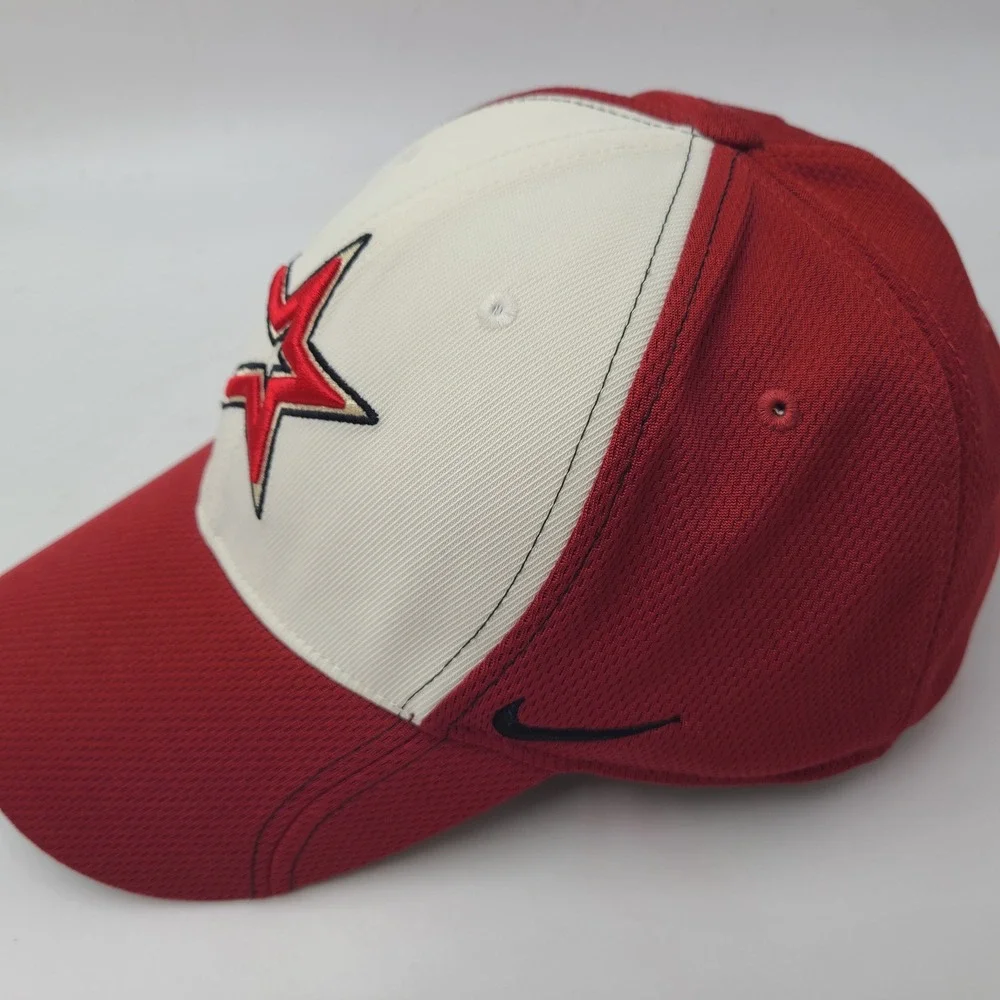 Houston Astros Hat Adjustable Nike Red White MLB Baseball Swoosh Logo Casual Men